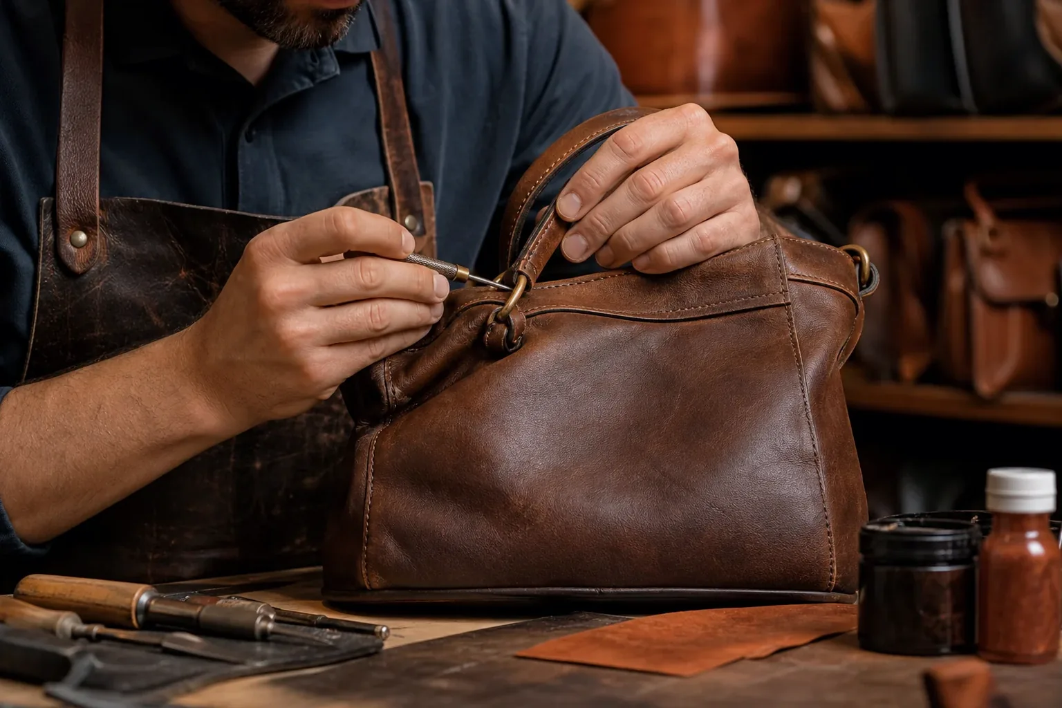 Reforma de bolsas de couro em Suzano